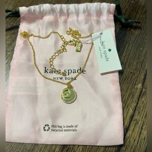 KATE SPADE ♠️ New York 'Spot The Spade' Pave Charm Pendant Necklace